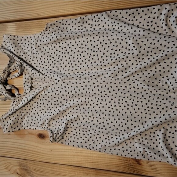 Ann Taylor Factory Sleeveless Blouse Size Small Casual Red Green Black White Tie - Picture 7 of 8